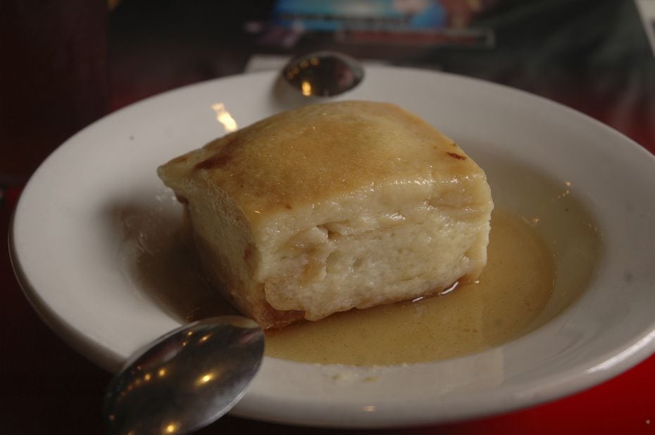 Bread pudding smothered with hot cognac sauce was a noteworthy dessert at the original Chef...