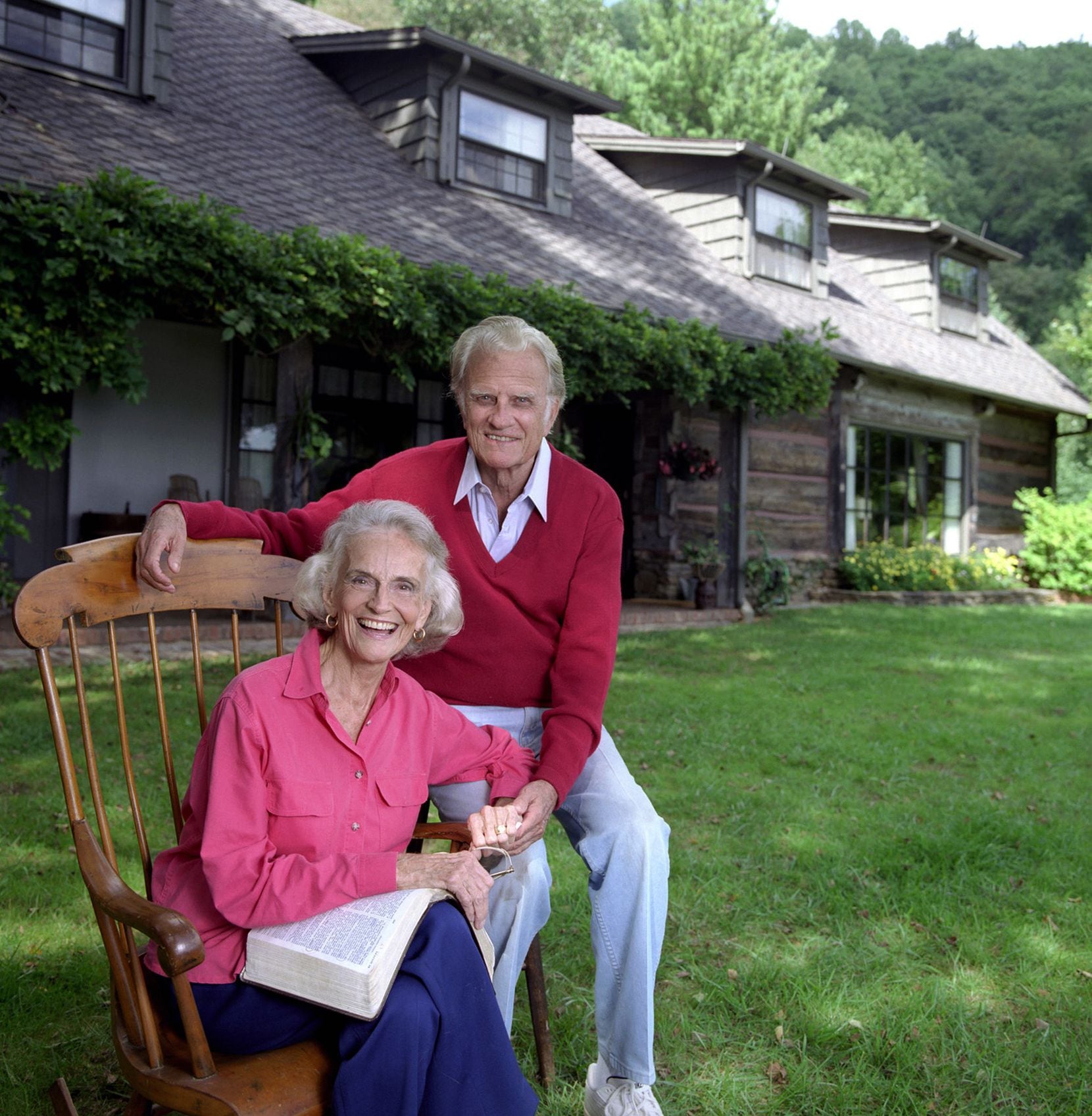 Ruth and Billy Graham at their home in Montreat, N.C.