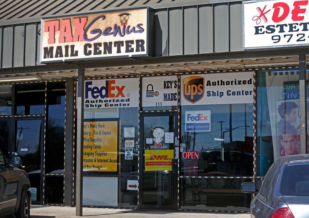 Tax Genius Mail Center at 111 East Centerville Road in Garland. 
