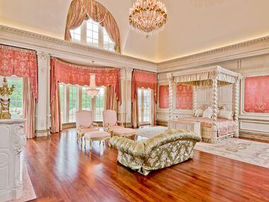 A bedroom in the Champ d'Or estate in Hickory Creek, Texas.
