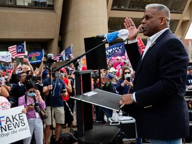 Allen West, chairman of the Republican Party of Texas, speaks during a Don't Steal the Vote...