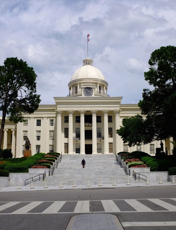 The state capitol Building of Alabama, at the head of Dexter Avenue, in Montgomery.