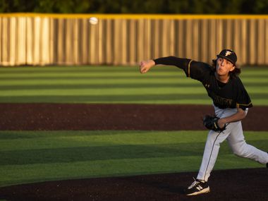Forney's Aiden Sims delivers a pitch during Tuesday's 3-0 win over Crandall. Sims pitched...