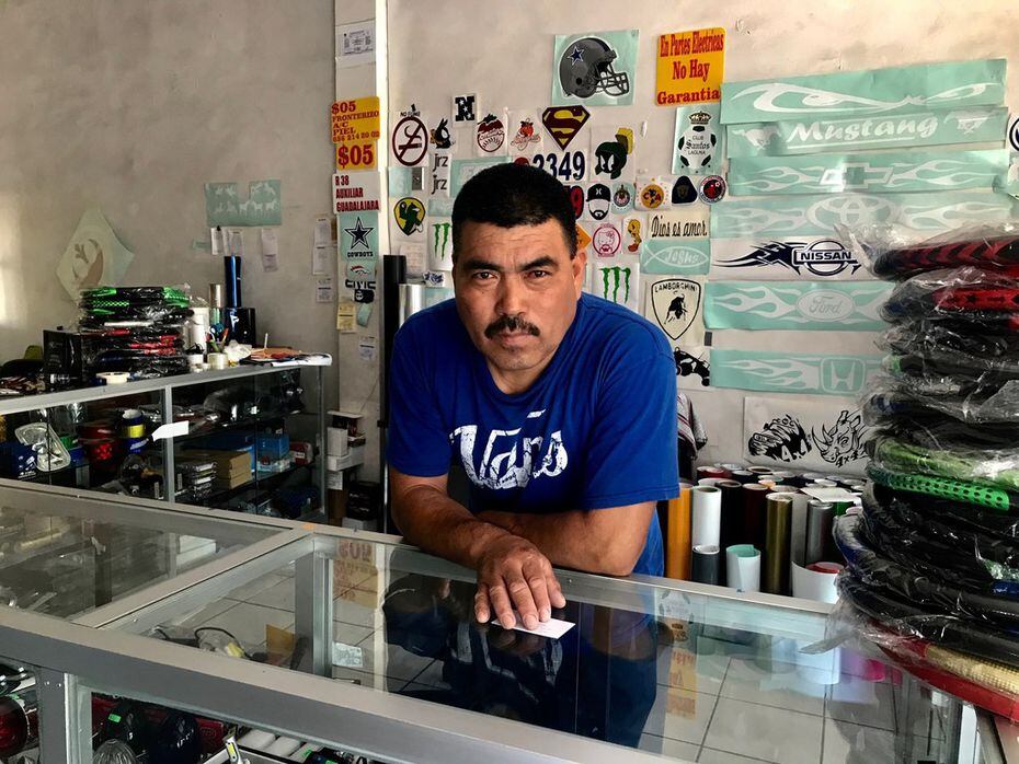 Lazaro Garcia, who works at a window-tinting shop near the banks of the Rio Grande, applauds the presence of the National Guard because he says they make him feel safer in an area swarming with migrants and coyotes.