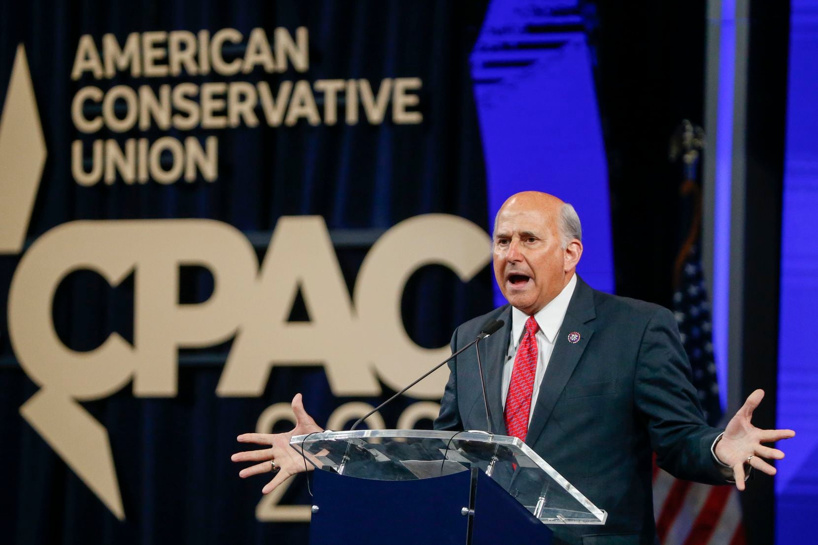 Rep. Louie Gohmert gives remarks at the Conservative Political Action Conference on Sunday,...