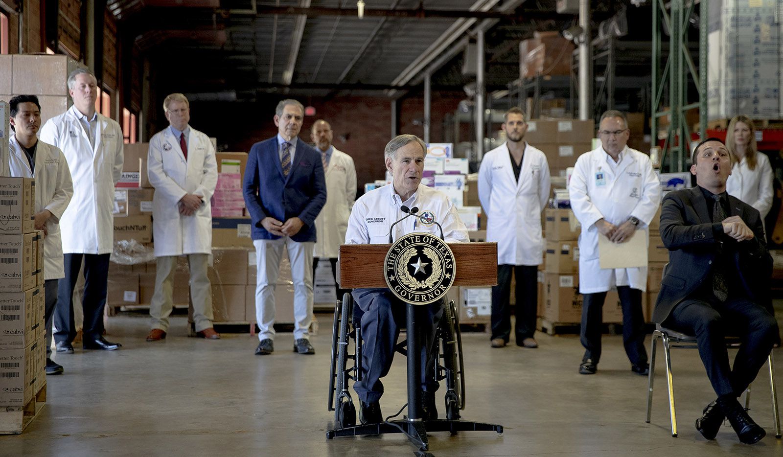 Texas Gov. Greg Abbott speaks during a press conference about the state's response to the coronavirus on Tuesday, March 24, 2020, in Austin, Texas. 