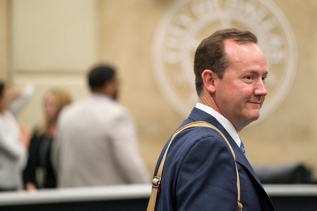 Dallas City Council member Philip Kingston departs a briefing room after being cleared by...
