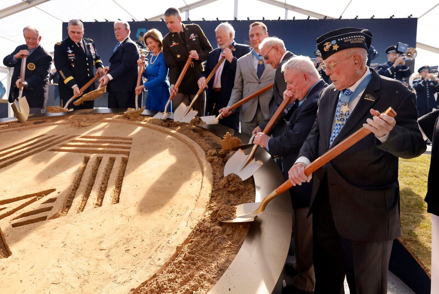 Hershel "Woody" Williams (right), 98, the last surviving World War II Medal of Honor...