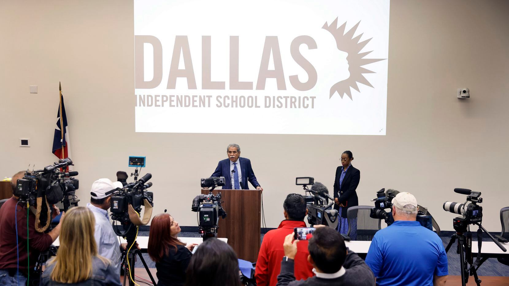 Dallas ISD superintendent Michael Hinojosa recently addressing the media about a Dallas ISD...