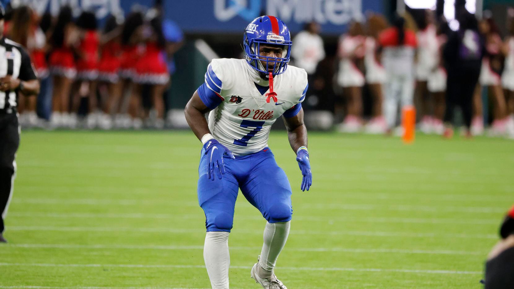 Duncanville defensive back Pierre Goree defends against Cedar Hill during a game on Friday,...