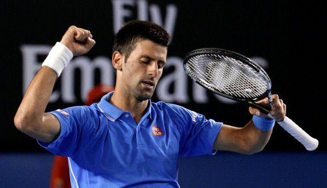 Novak Djokovic derrotó el lunes 6-4, 75-, 7-5 a Gilles Muller en la cuarta ronda del Abierto...