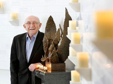 Holocaust survivor Max Glauben is photographed at the new Dallas Holocaust and Human Rights...