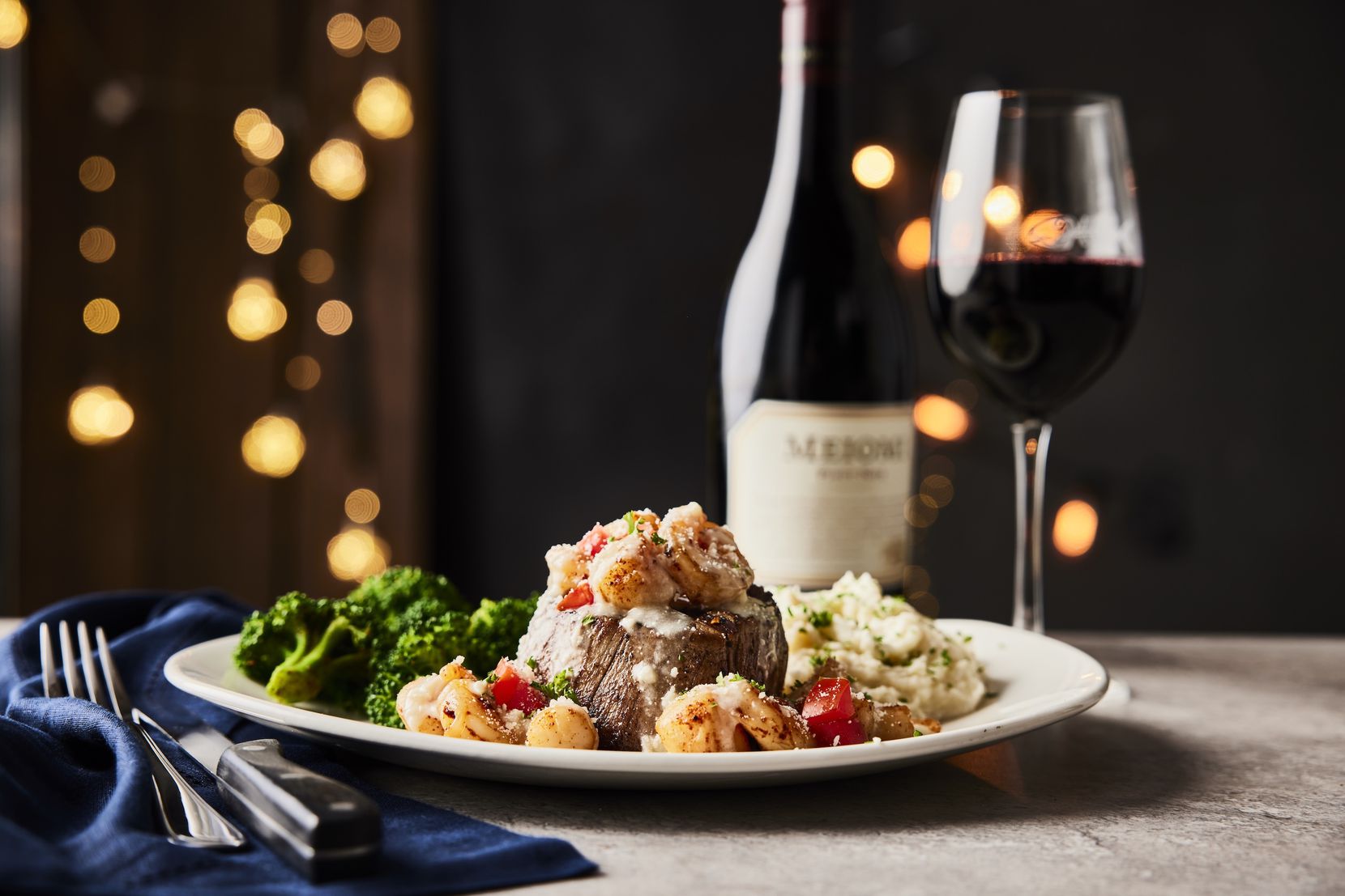 Bonefish Grill is serving a Valentine's special featuring 7-ounce wood-grilled filet mignon,...