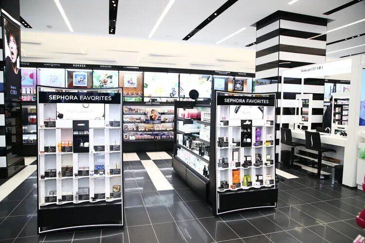 Interior of a Sephora freet-standing store.
