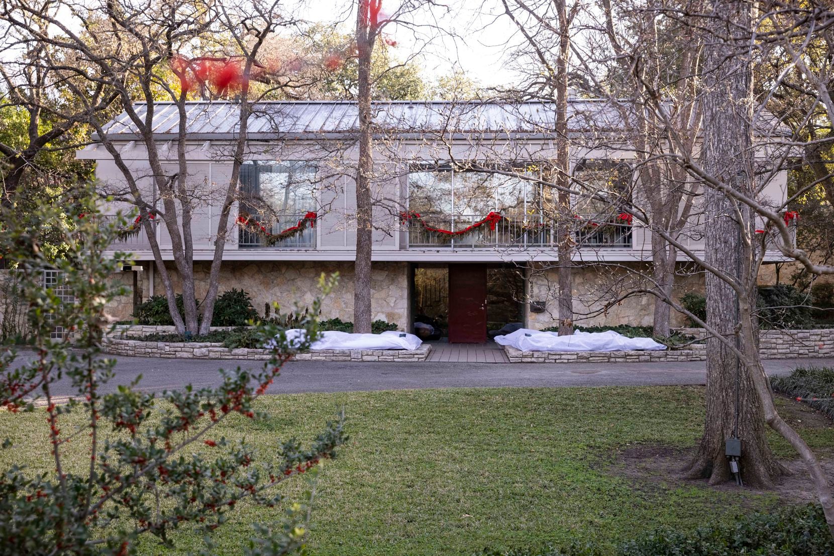 The exterior of 4606 St. Johns Dr., the Oglesby Group, architects, 1964, on Wednesday, Jan. 5, 2022, in Highland Park, TX. 