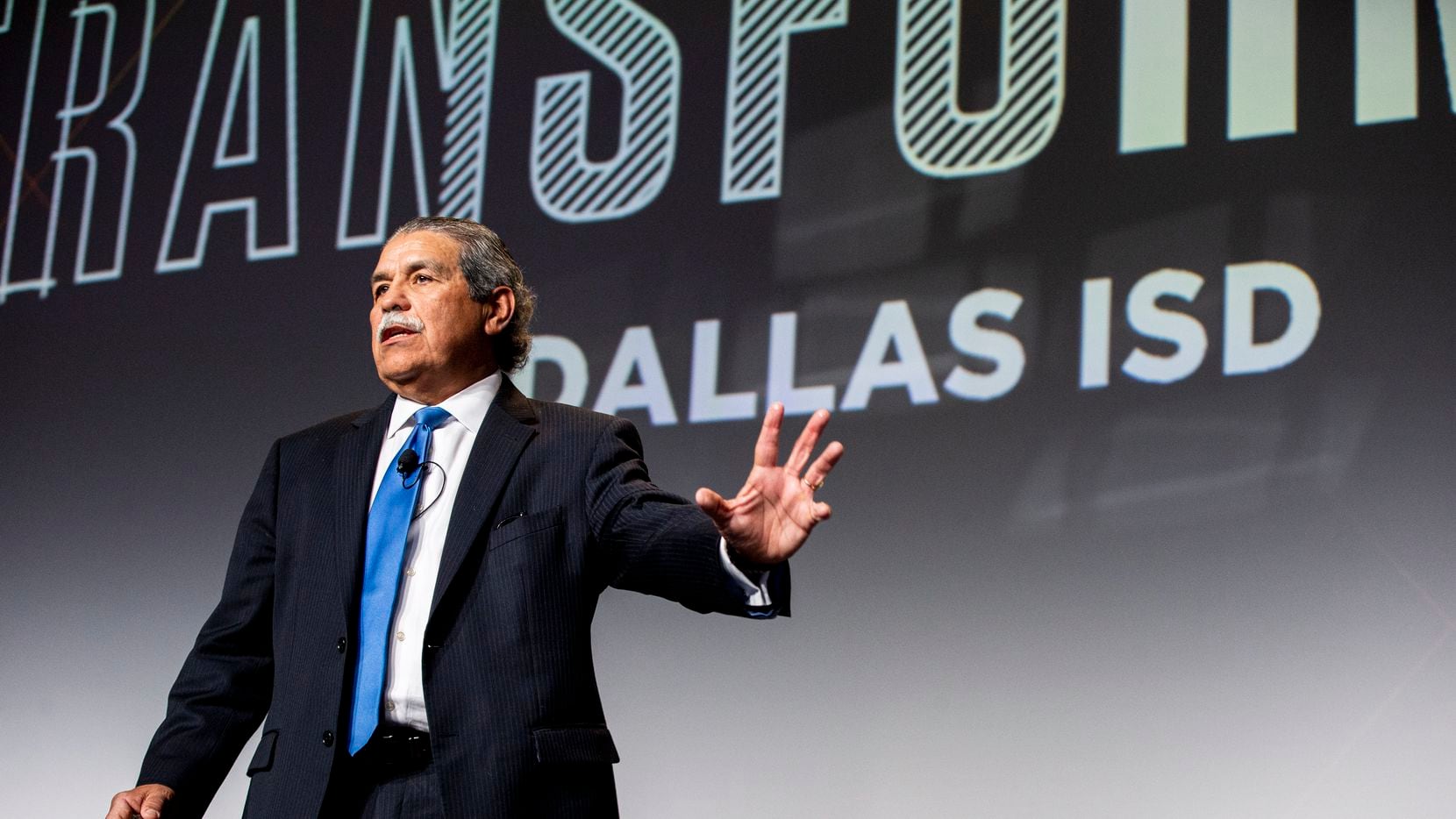 Superintendent Michael Hinojosa speaks during Dallas ISD's annual state of the district...