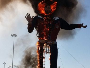Big Tex burning in 2012