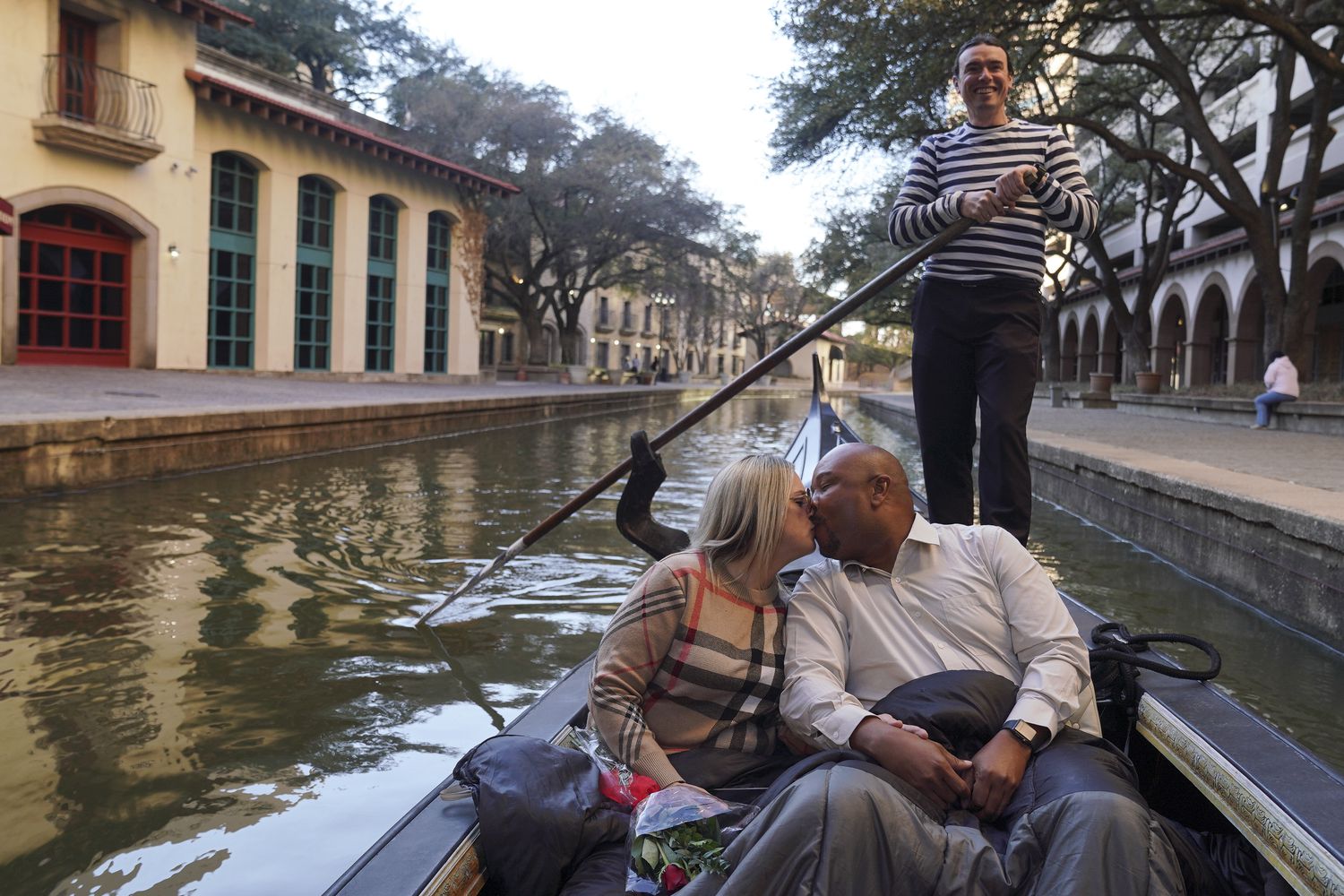 Enjoy a romantic gondola ride complete with a serenade and chocolates at Mandalay Canals in...
