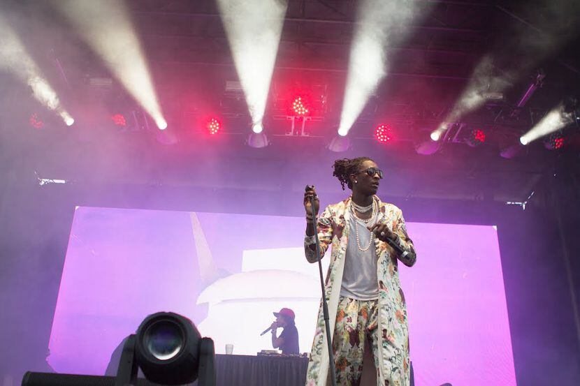 Young Thug performed on the Wolf stage at the annual hip hop music festival, JMBLYA, on May...