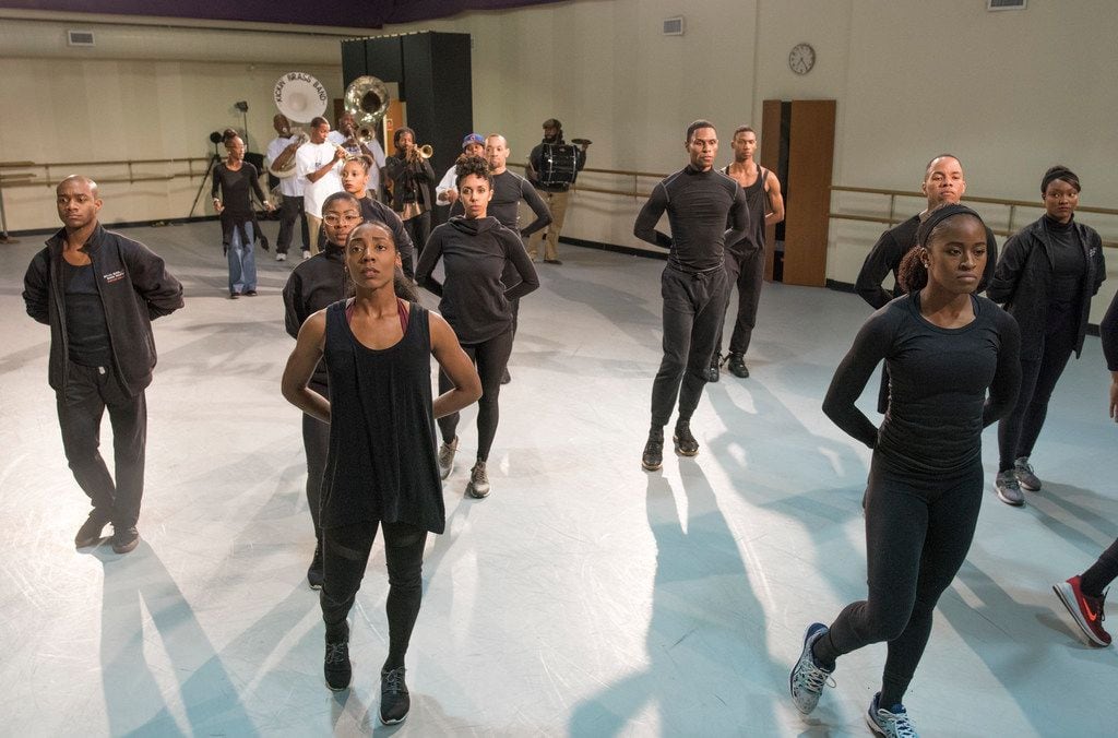 Dallas Black Dance Theatre and the Kickin' Brass Band join together to rehearse.