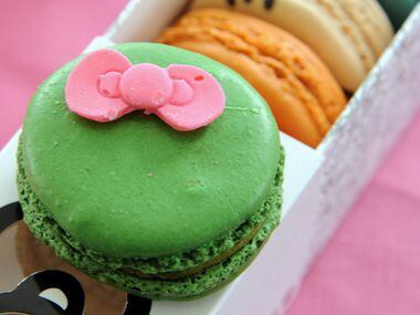 Fans can purchase a box of five macaroons at the Hello Kitty Cafe Truck at The Shops at...