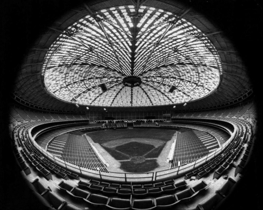 A view inside Houston's Astrodome during happier days, when it opened in 1965. Houston-area officials are still trying to decide what to do with the stadium, which has been closed since 2008.