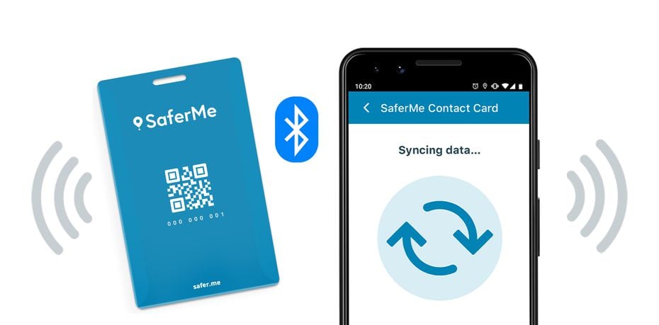 SaferMe pairs a mobile app and wearable keycard that leverage Bluetooth in order to log...