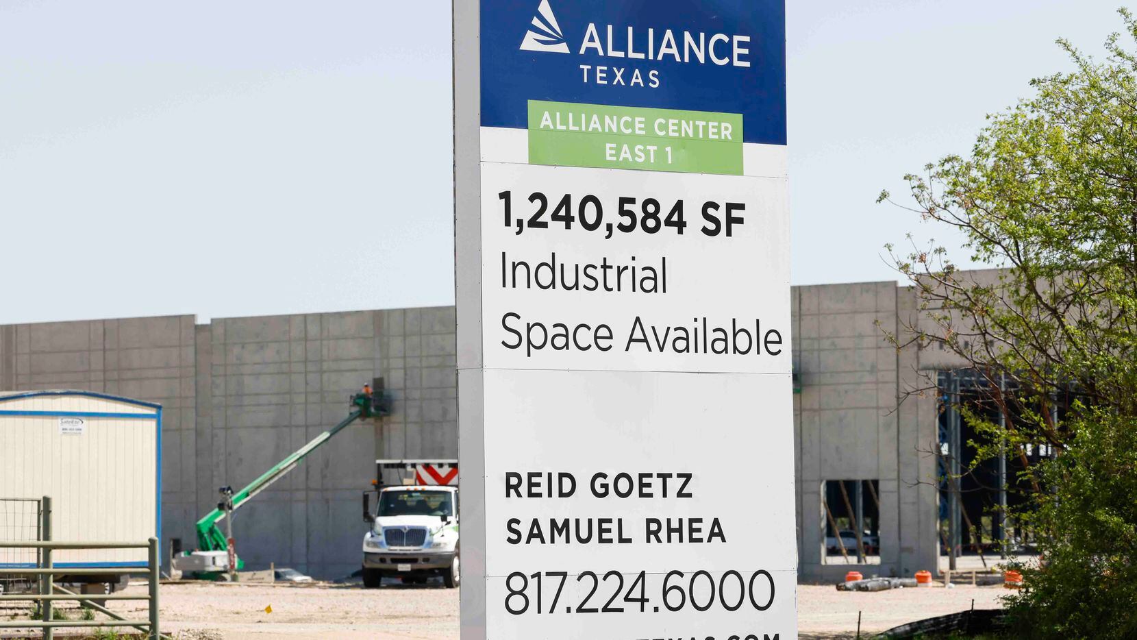 The Alliance Center East 1 building is under construction on the east side of I-35W in North...
