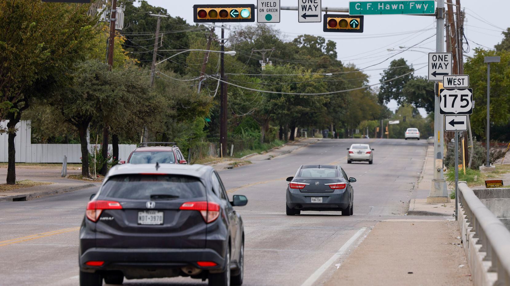 Vehicles travel along St. Augustine Drive near C.F. Hawn Freeway, Tuesday, Oct. 11, 2022 in...