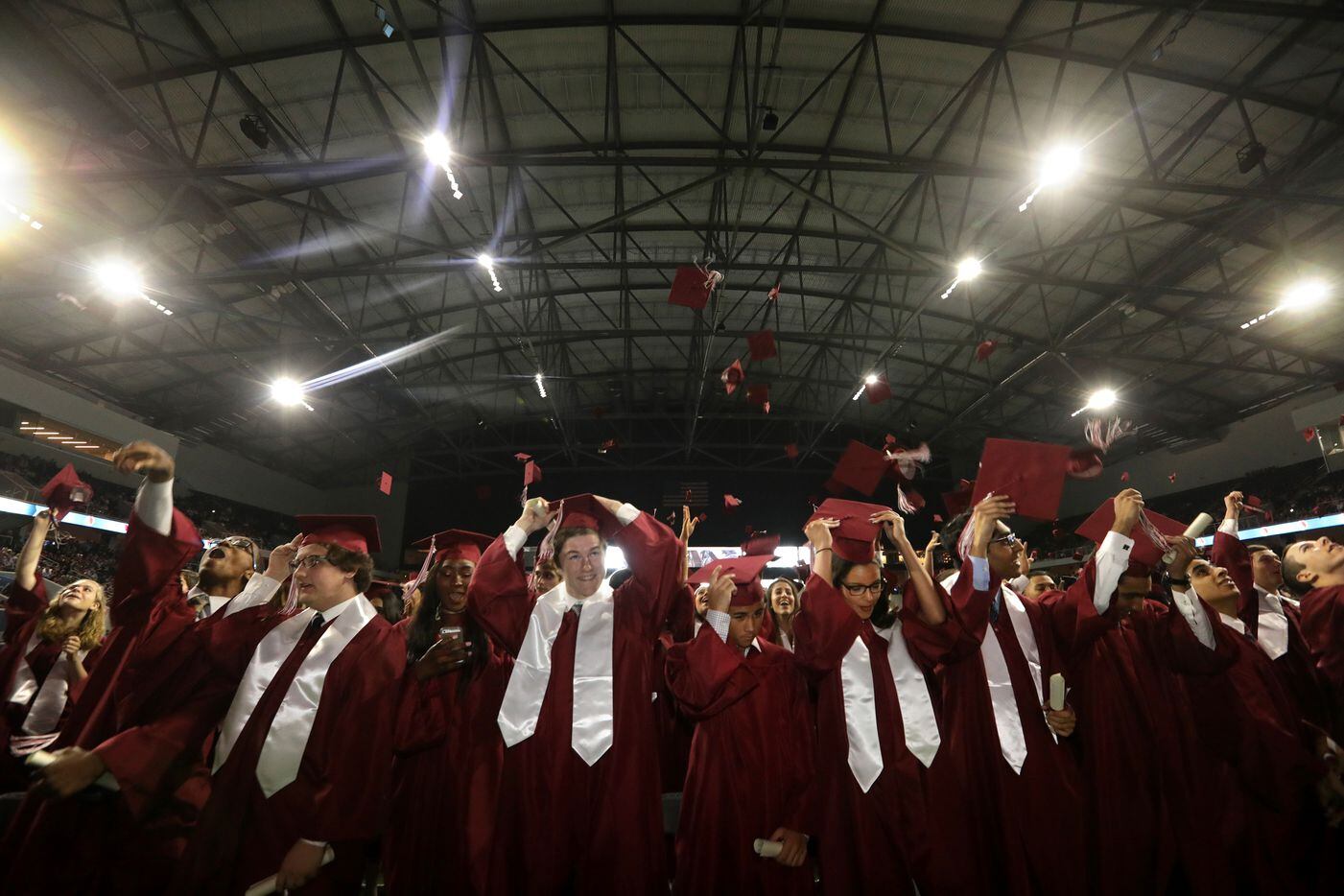 Plano Senior High School's graduation at the Ford Center at The Star in Frisco on June 10,...