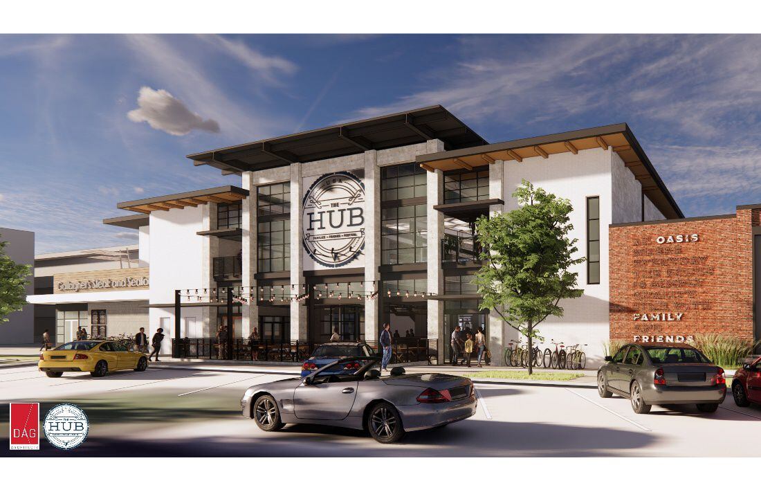 The Hub entertainment center is being built on S.H. 121 at Alma in Allen.