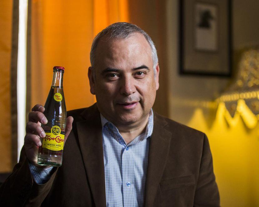 Gerardo Galván con una botella de Topo Chico. Galván ha impulsado la marca en el Norte de...