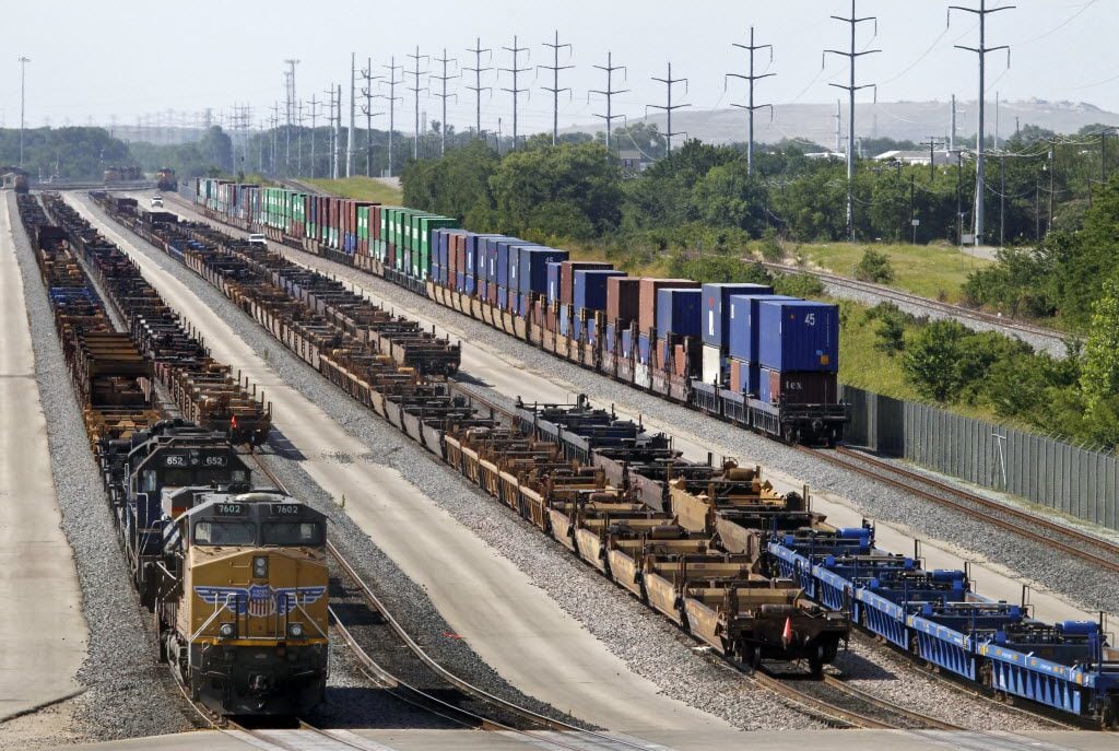 Union Pacific has a large terminal at the southern Dallas County inland port. (Louis...