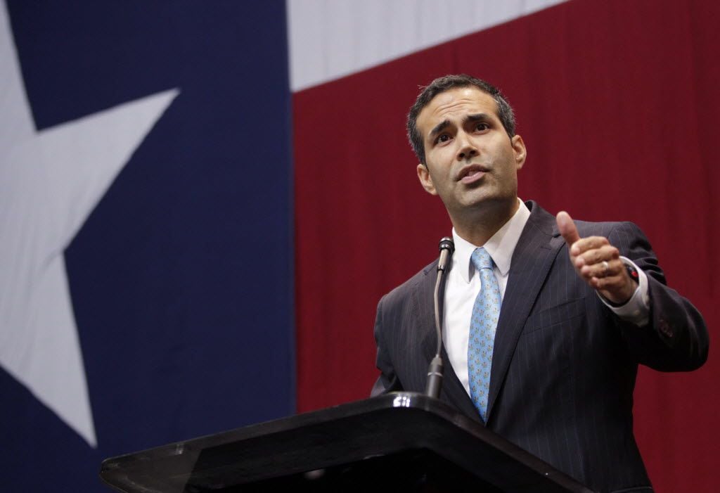 George P. Bush Texas Land Commissioner speaks at the celebration for Texas Governor-elect...