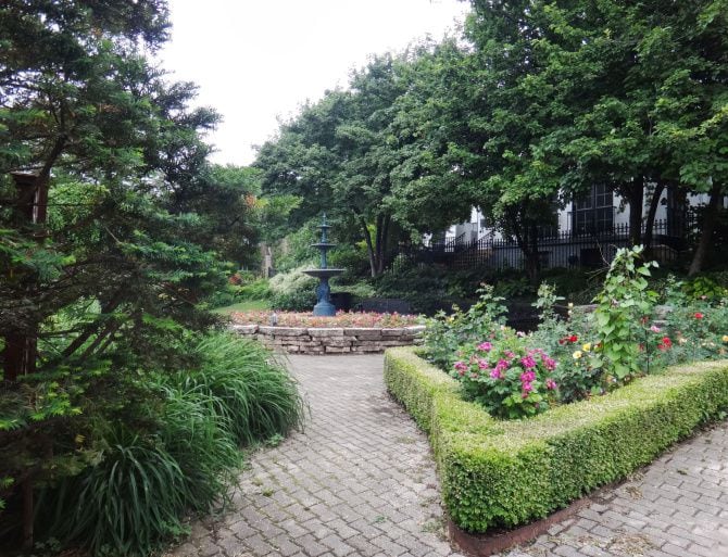 Period Garden Park offers a Victorian-style haven right in the middle of a downtown Madison...