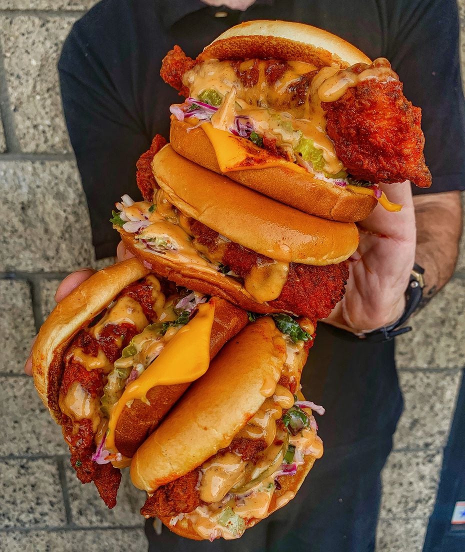 It's just my opinion, but holding four Nashville hot chicken sandwiches seems ... messy.