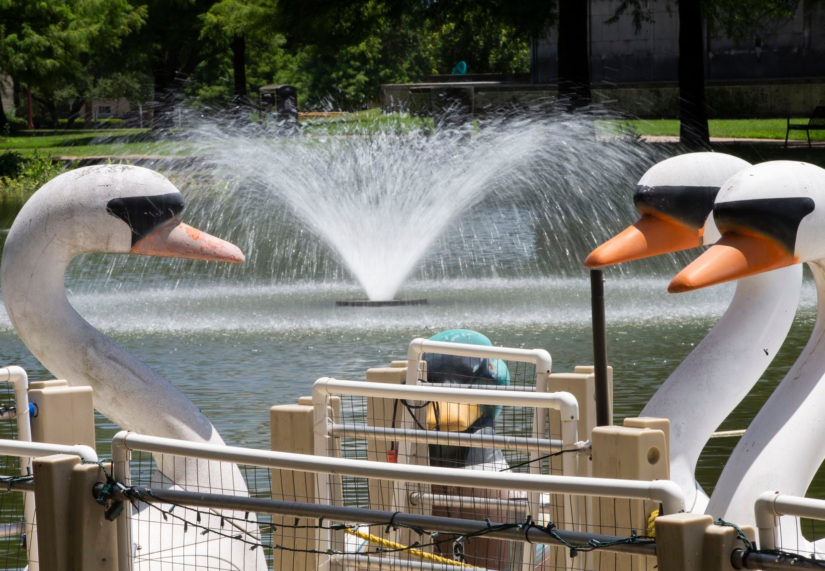 The "paddle boat swans" remained docked at Fair Park on a recent Friday as the park sat almost entirely empty. The hope is that the new funding mechanism approved by the Legislature will make Fair Park a year-round destination.