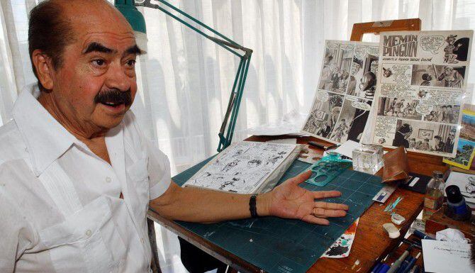Sixto Valencia, dibujante del famoso cómic “Memín Pinguín” (AP/JOSÉ LUIS MAGAÑA)
