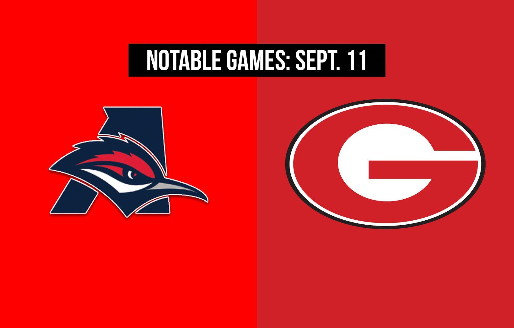 Notable games for the week of Sept. 11 of the 2020 season: Aubrey vs. Gainesville.