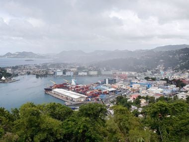 View of Castries, St. Lucia, in  September 2018.