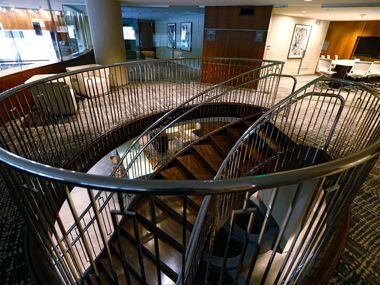 The staircase in the AC Hotel by Marriott in Dallas on Oct. 17, 2017. (Nathan Hunsinger/The...