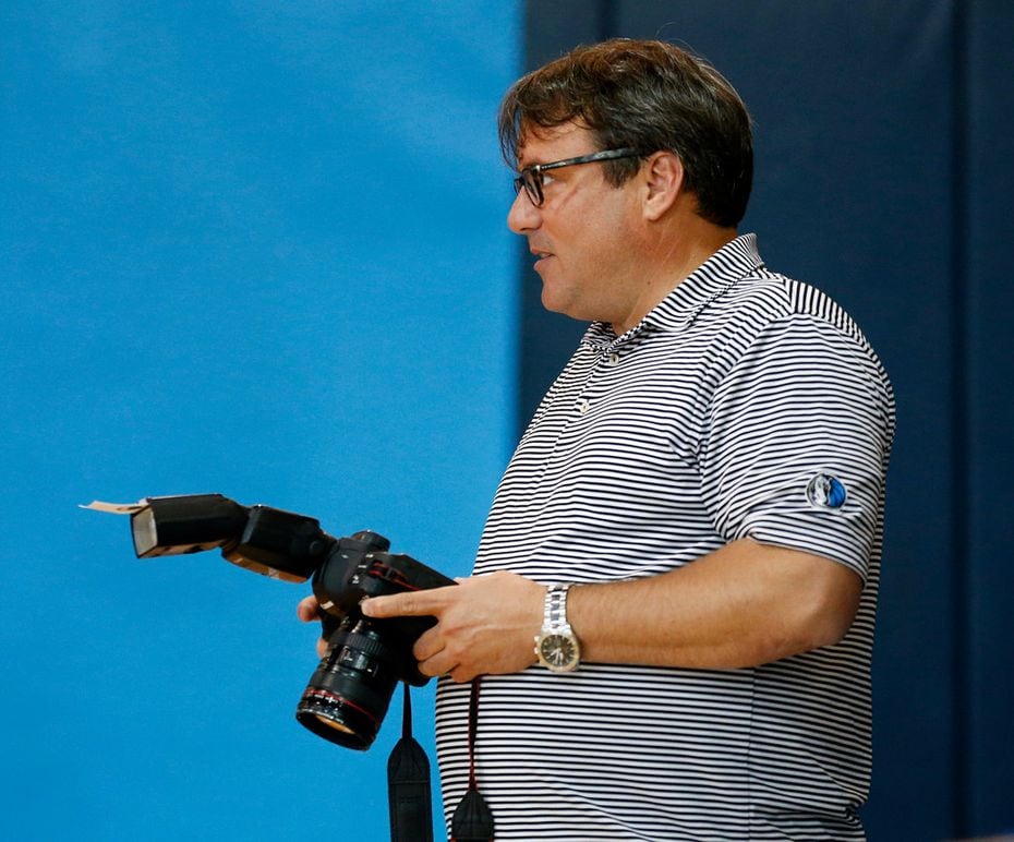 Dallas Mavericks photographer Danny Bollinger is pictured during Dallas Mavericks media day...