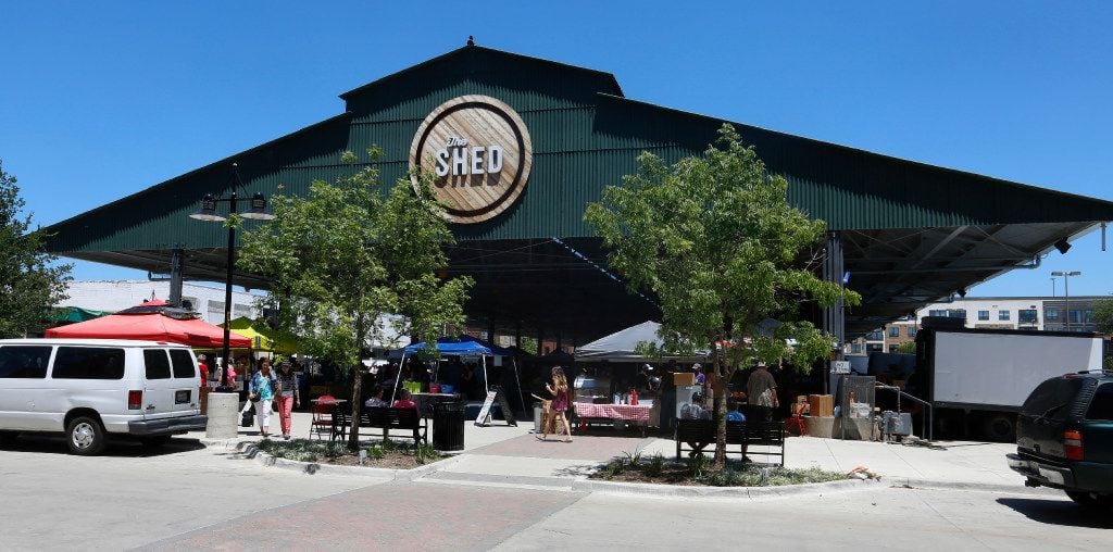 Exterior view of The Shed at the Dallas Farmers Market. (Ron Baselice/Staff Photographer)