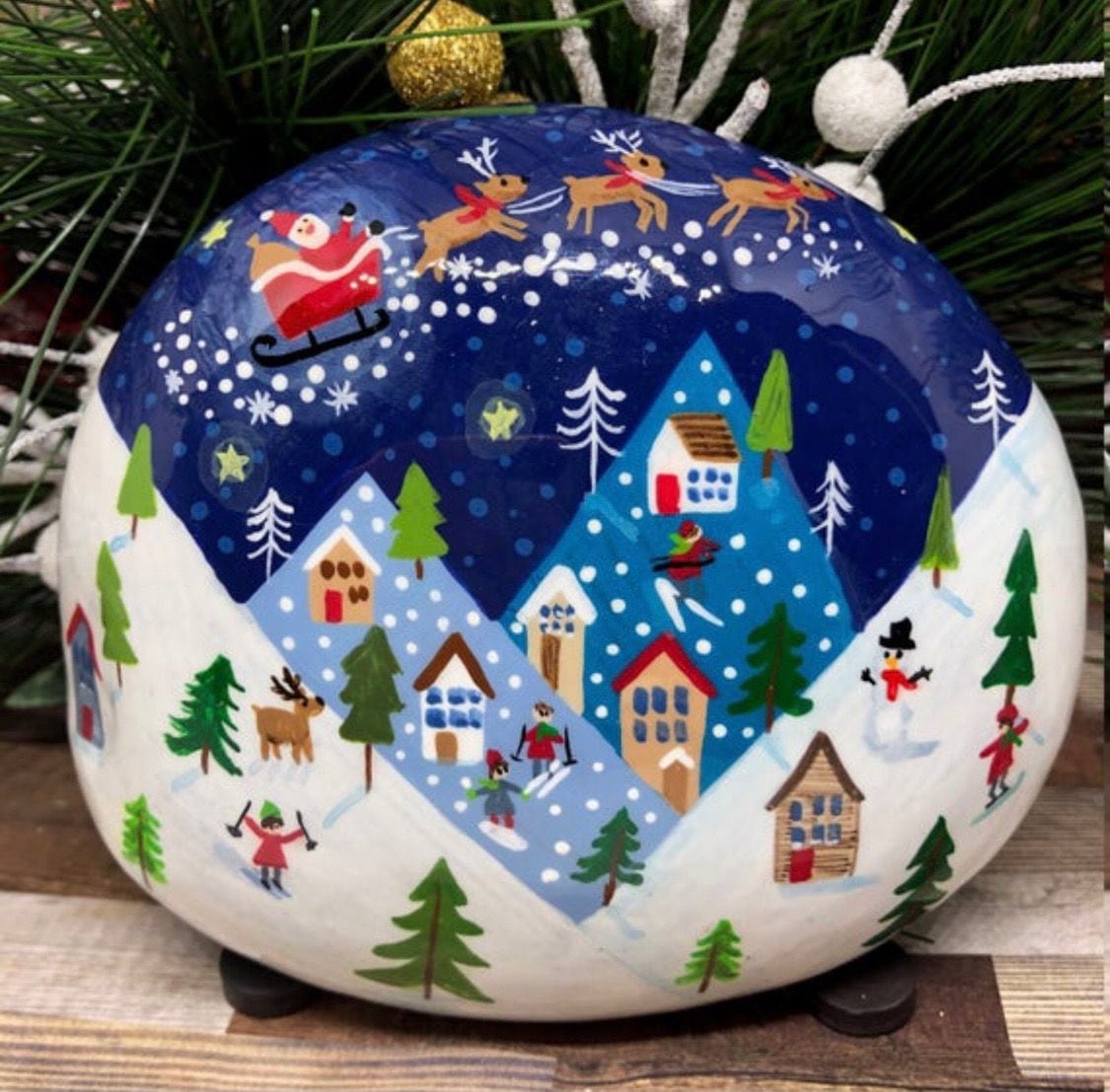 Andrea Bracken painted this rock with a Christmas-themed design. Bracken, a Bedford, TX...