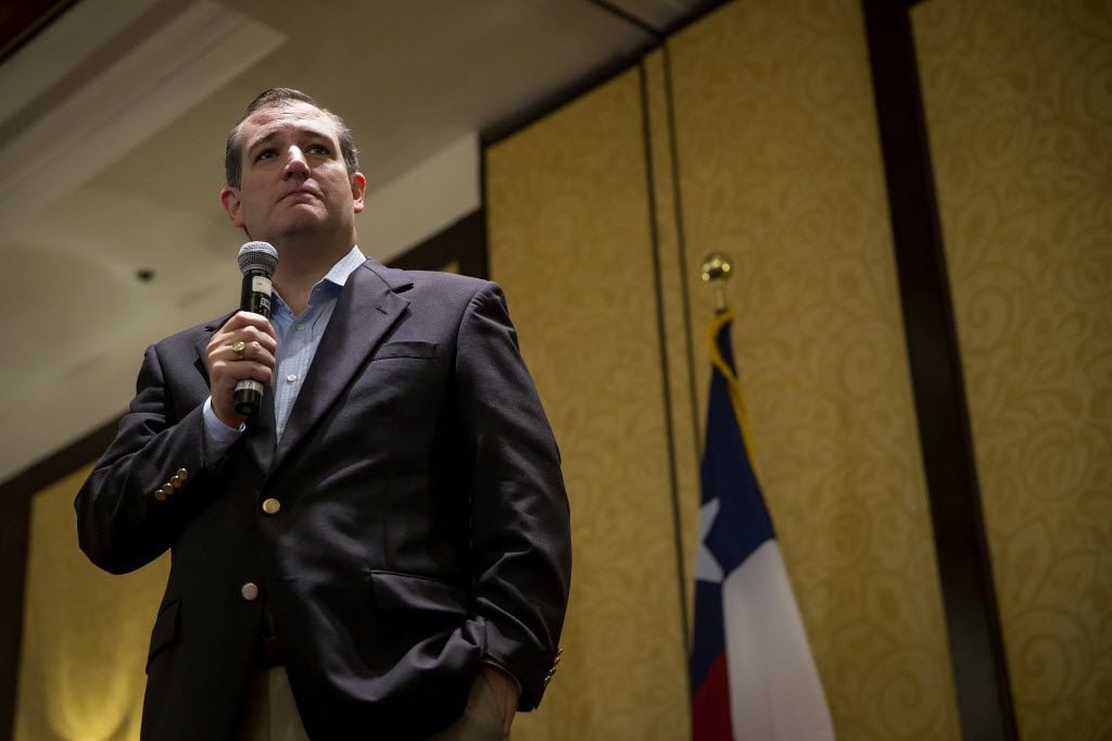 Sen. Ted Cruz of Texas speaks at the Republican Party of Texas delegation breakfast on day...