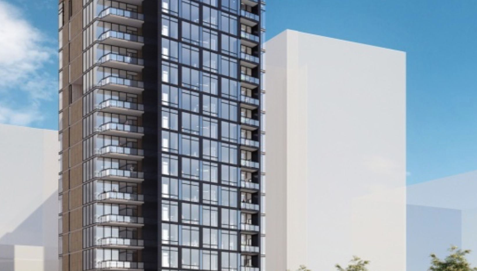 A high-rise development plan for the property that was included in JLL's marketing of the site.
