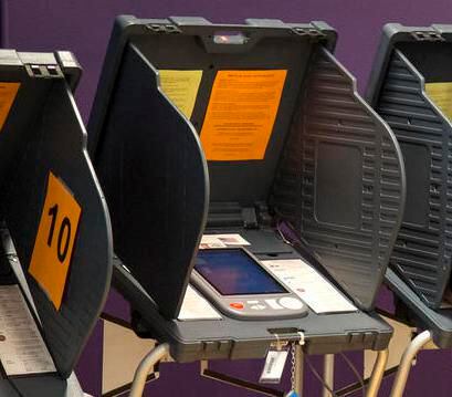 Una máquina pata votar Hart eSlate utilizada por varios condados de Texas.(DMN)
