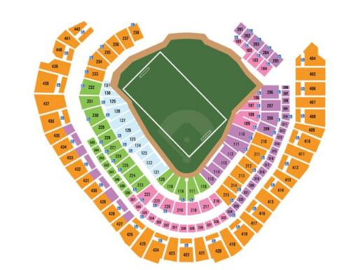 Diagrama del Miller Park de los Brewers, adaptado para partidos de futbol. (Crédito:...