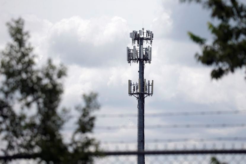 Cellphone tower on Bridge Street in Fort Worth on Tuesday, July 21, 2020. This was one of...