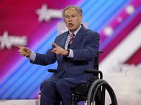 Texas Gov. Greg Abbott speaks at the Conservative Political Action Conference (CPAC) in...